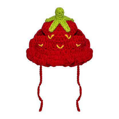 Crochet Hat - Strawberry