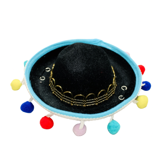 Mariachi Hat with Pompoms